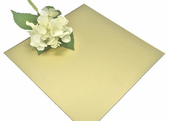 Gold Tinted Mirror Glass Modern Stylish Various Sizes For Hotel Bathroom